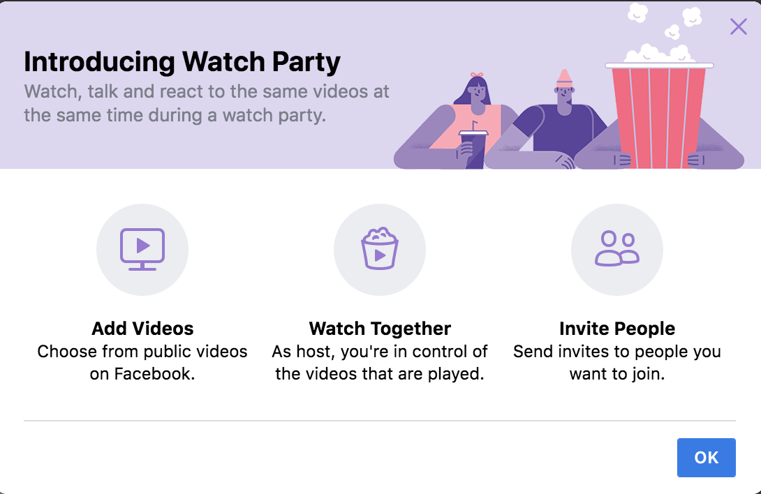 Facebook Watch Party feature